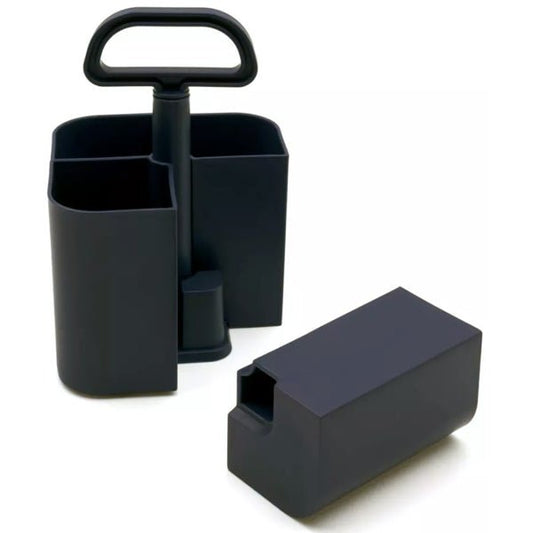 4 - Compartment Caddy with Handle - Navy Blue (7" x 4.7" x 4.7") Convenient, Removable Compartments - 2 for $5