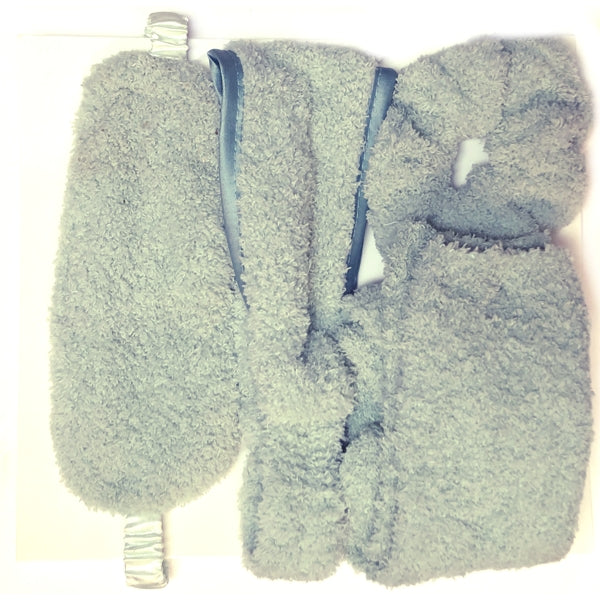Cozy Sleep Spa Set - Eye Mask, Headband, Scrunchie, Socks (4-Piece Matching Set) Colors Vary