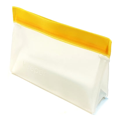 Keeper Life Reusable Gusseted Storage Pouch - Transparent (6" x 4" x 1") BPA Free