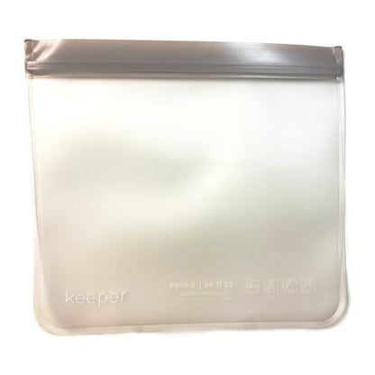 Keeper Life Reusable Storage Pouch - Transparent (9" x 7.25") Food Safe
