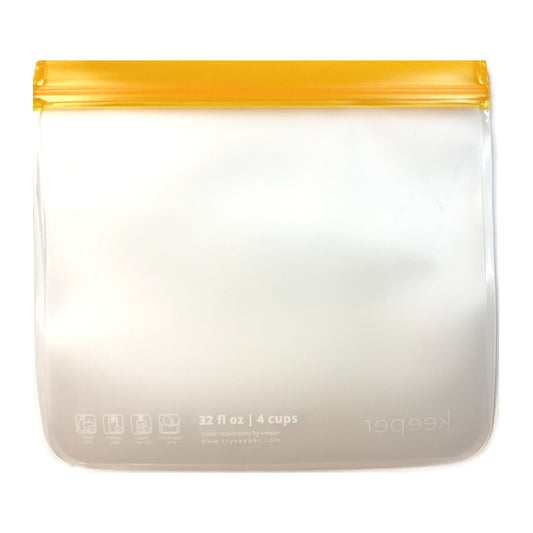 Keeper Life Reusable Storage Pouch - Transparent (9" x 7.25") Food Safe
