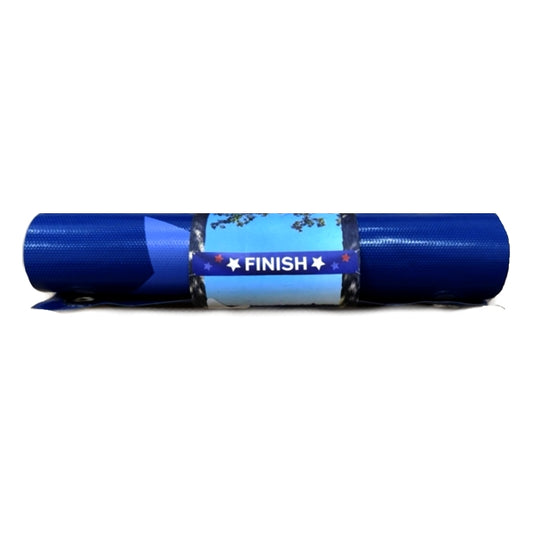 Reversible Start/Finish Line Banner with Grommets  - Blue/Stars (70" x 10")