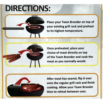 Pangea Team Cast Iron BBQ Meat Brander (Select Style) Cool Barbecue Brand on Hot Dogs, Sausage, Burgers, Steak