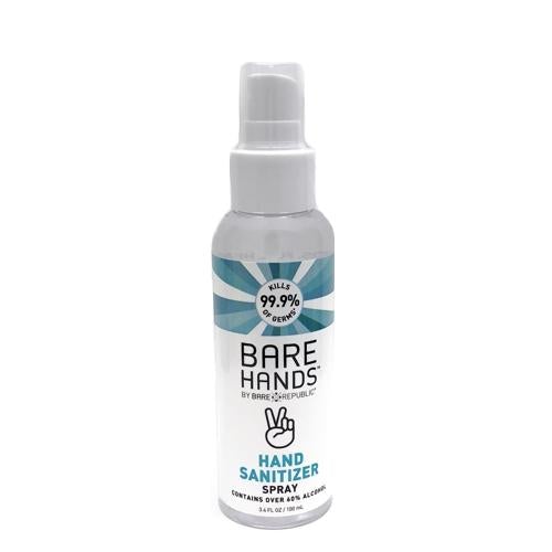 Clearance - Bare Hands Hand Sanitizer Spray (3.4 fl. oz.) Best by Date: 03/2022