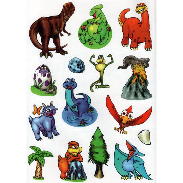 Dinosaurs Coloring with Stickers Color Activity Book (Perforated Pages)