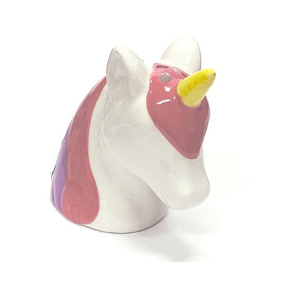 Ankyo Decorative Ceramic Unicorn Sprinkle Shaker - Pink/White (4" x 4" x 2.5") Fun Way to Decorate Cupcakes and Sundaes at a Party! - Dollar Fanatic