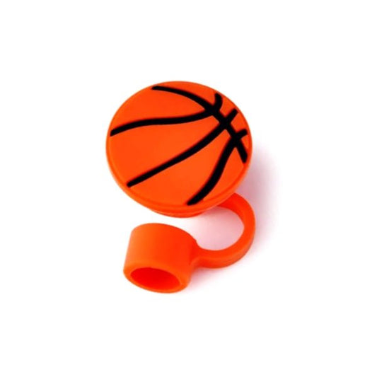 Ankyo Novelty Sports Straw Topper Cover - Basketball (Fits Straws 0.35 - 0.39in. dia./9 - 10mm dia.) - Dollar Fanatic