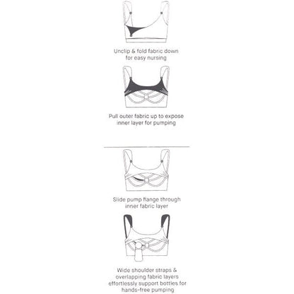 Auden 2-in-1 Nursing Bra - Nurse and Hands-Free Pump (Size M) Versatile Bra for Nursing and Pumping - DollarFanatic.com