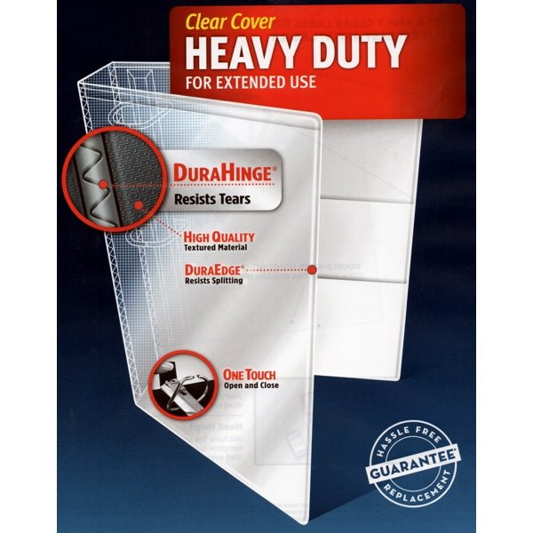 Avery Heavy Duty Clear Cover 3-Ring Notebook Binder with One Touch - White (1"/250 Sheet Capacity) PVC Free - $5 Outlet