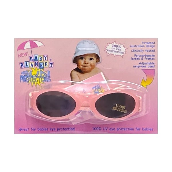 Baby Blanket Sunglasses with Adjustable Neoprene Band - Pink (One Size Fits Most Babies and Toddlers) - Dollar Fanatic