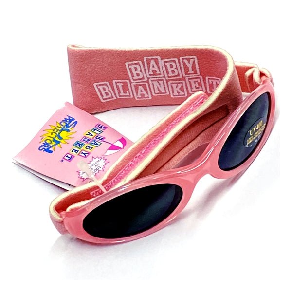 Baby Blanket Sunglasses with Adjustable Neoprene Band - Pink (One Size Fits Most Babies and Toddlers) - Dollar Fanatic