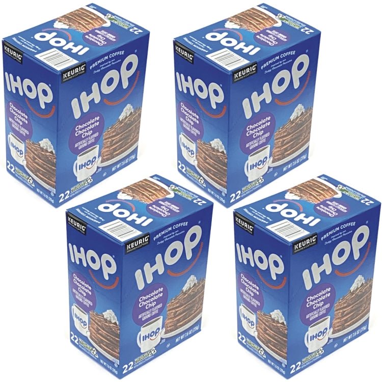 Clearance - IHOP Chocolate Chocolate Chip Pancake Premium Ground Coffee K - Cup Pods (22 Count) Best by Date 07/2024 - Dollar Fanatic