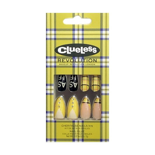 Clueless Revolution Fashion Acrylic Nails & Nail Glue Kit - Cher (15 Pack + 1 Nail Glue) - Dollar Fanatic