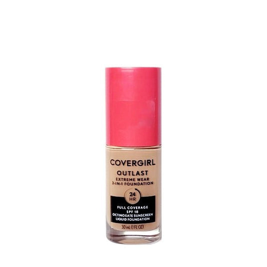 CoverGirl Outlast Extreme Wear Liquid Foundation with SPF 18 Sunscreen - 805 Ivory (1.0 fl. oz.) Light Airbrush Finish, Transfer Resistant - $5 Outlet