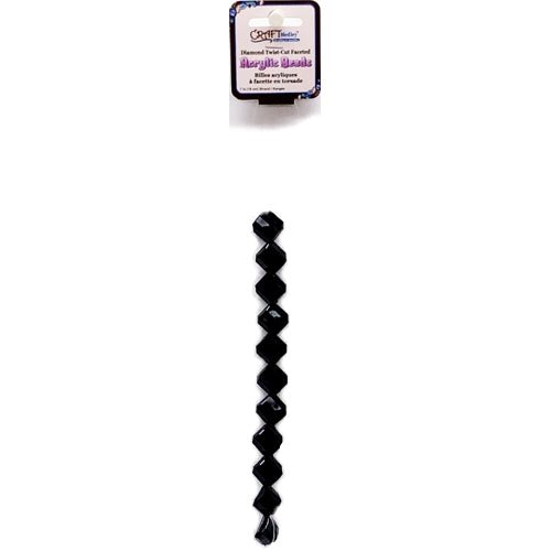 Craft Medley Diamond Twist-Cut Faceted Acrylic Beads (7" Strand) Select Color - DollarFanatic.com