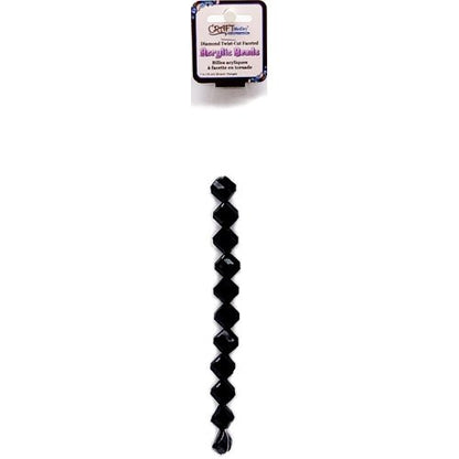 Craft Medley Diamond Twist-Cut Faceted Acrylic Beads (7" Strand) Select Color - DollarFanatic.com