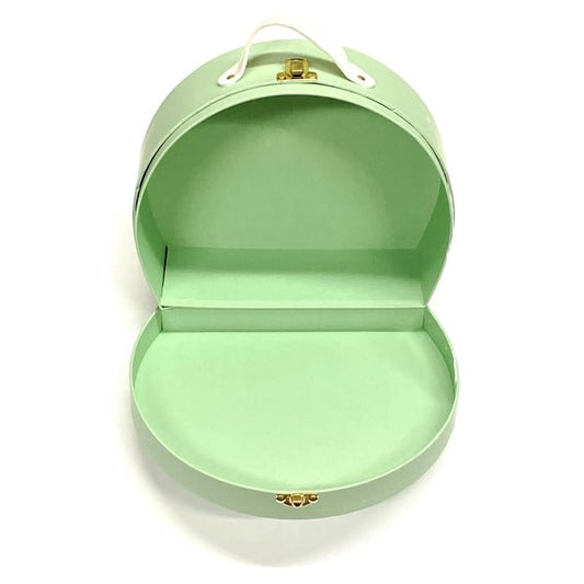 Crescent Palm Motel Vacancy Novelty Round Suitcase Home Decor - Green/White (Vintage/Retro Style) - Dollar Fanatic