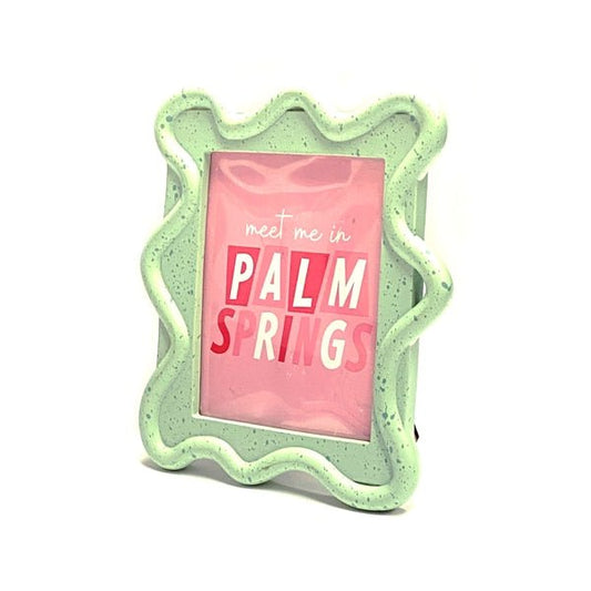 Decorative Resin Picture Frame - Mint Green (Holds 3.35" x 4.33" Photo Print) - Dollar Fanatic