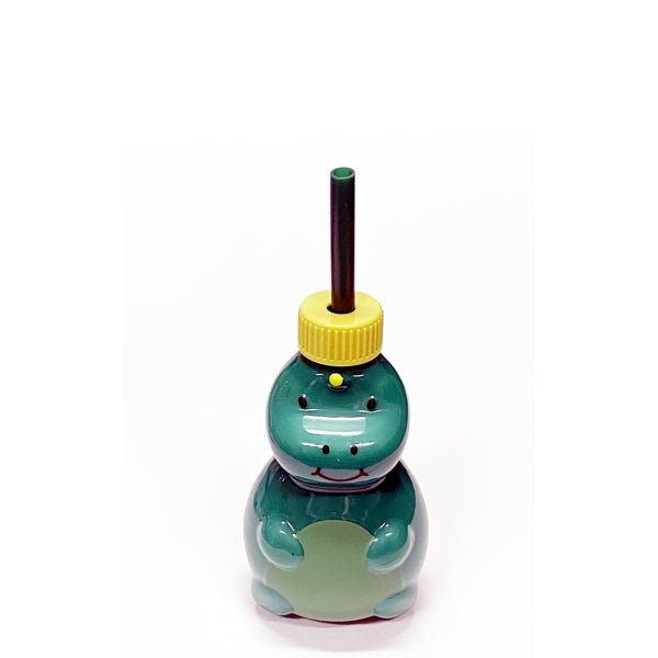 Dino - Shaped Tumbler with Straw - Green (Holds 6.4 fl. oz.) Food Safe, For Cold Beverages Only - Dollar Fanatic