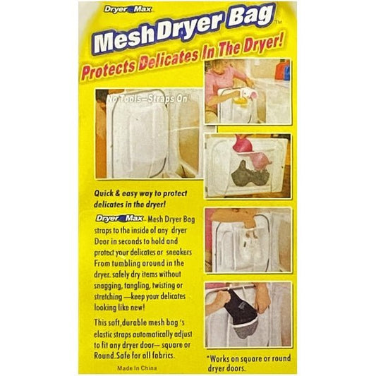 Dryer Max Laundry Mesh Bag (1 Count) Protects Dryers and Specialty Delicates - Dollar Fanatic