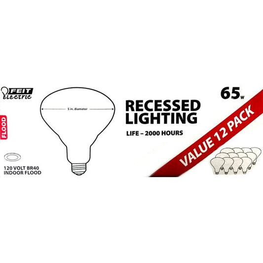 Feit Electric BR40 Indoor Flood Light Bulbs (12 Pack) - Dollar Fanatic