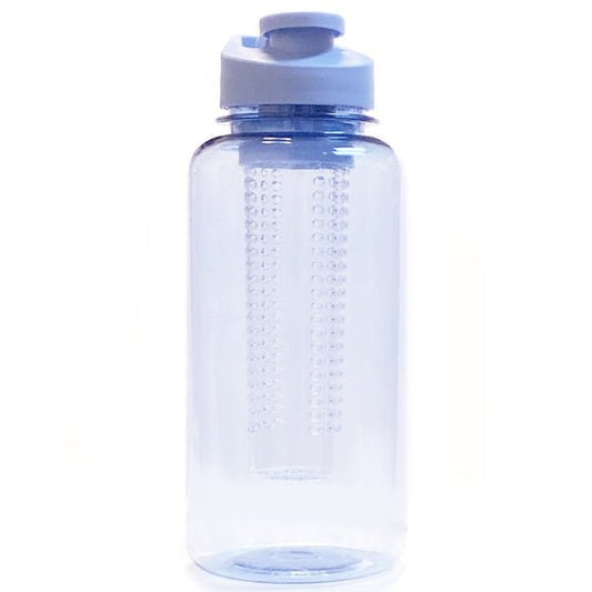 Fruit Infuser Hydration Water Bottle with Carry Handle - Blue/Clear (33.8 fl. oz.) BPA Free - Dollar Fanatic