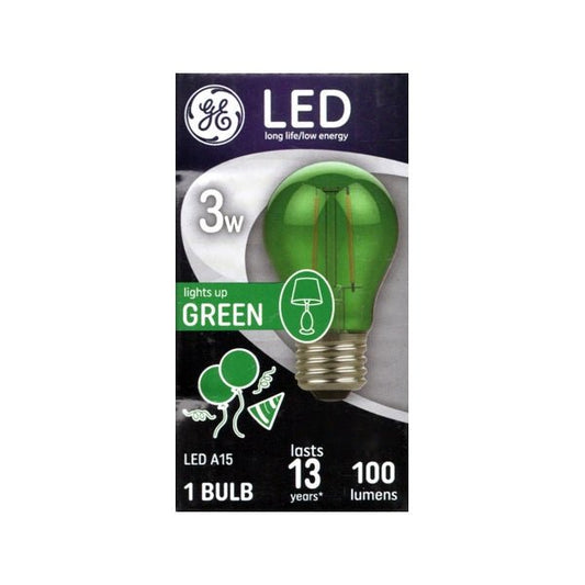 GE 3 Watt LED A15 Light Bulb - Green (1 Count) - Dollar Fanatic