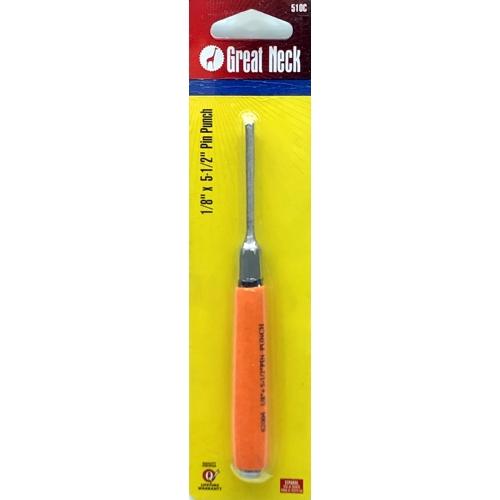 Great Neck 1/8" x 5-1/2" Pin Punch (510C) - $5 Outlet