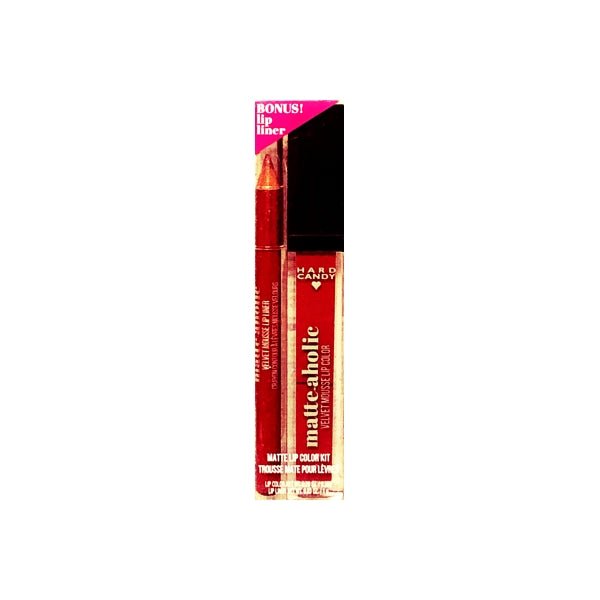 Hard Candy Matte - aholic Velvet Mousse Matte Liquid Lipstick Lip Color/Lip Liner Kit (1521 Tulip) - Dollar Fanatic
