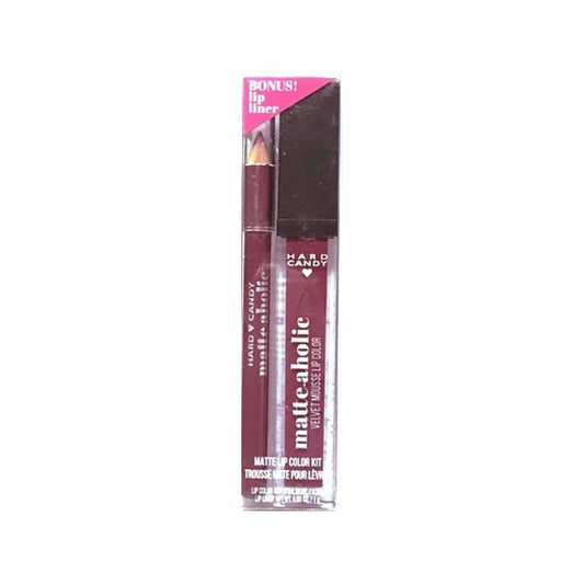 Hard Candy Matte - aholic Velvet Mousse Matte Liquid Lipstick Lip Color/Lip Liner Kit (1529 Berry Chic) - Dollar Fanatic