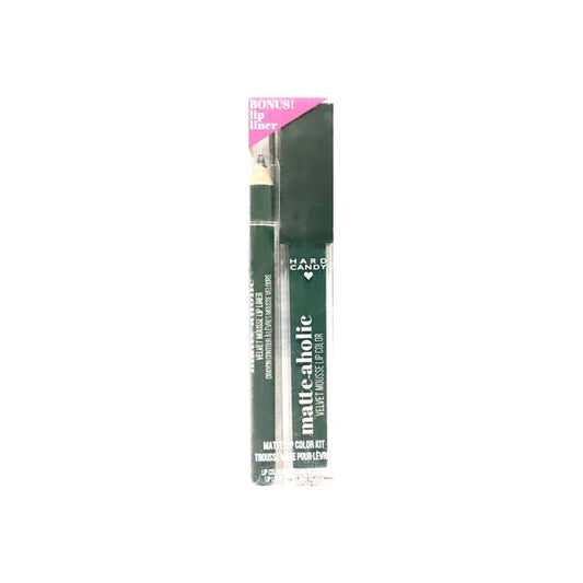 Hard Candy Matte - aholic Velvet Mousse Matte Liquid Lipstick Lip Color/Lip Liner Kit (1531 Emerald City) - Dollar Fanatic