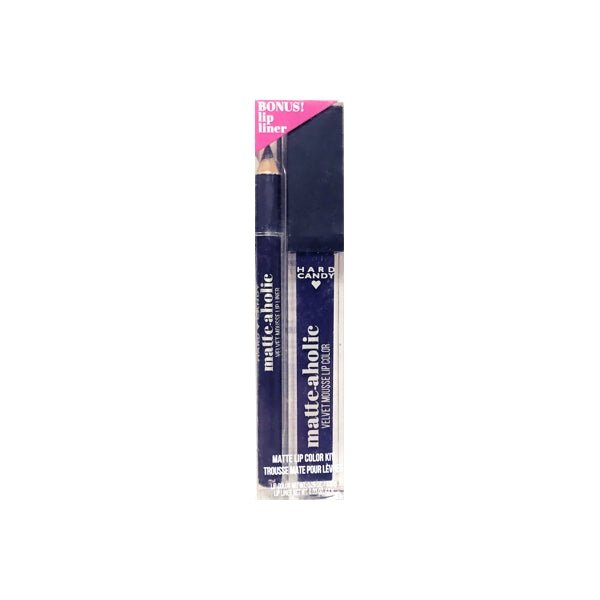 Hard Candy Matte - aholic Velvet Mousse Matte Liquid Lipstick Lip Color/Lip Liner Kit (1533 In the Navy) - Dollar Fanatic