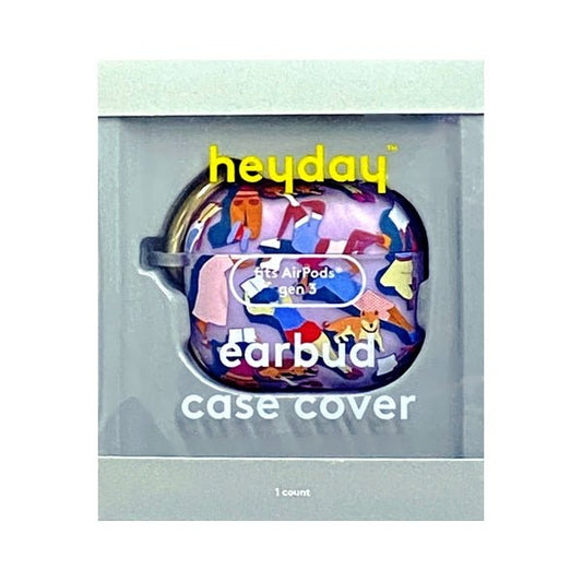 HeyDay Colorful Earbud Case Cover with Carabiner Clip - Pink/Ahn Tran Design (fits AirPods Gen 3) Wireless Charging Compatible - $5 Outlet