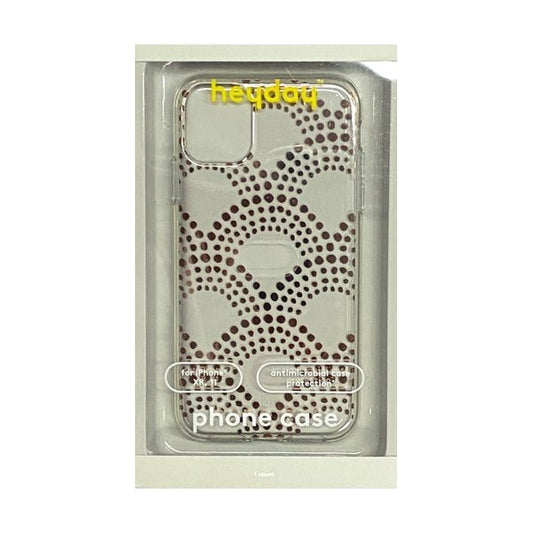 HeyDay iPhone 11 Antimicrobial Hard Shell Protective Case with Rubber Bumpers - Clear/Gold (Fits iPhone and iPhone XR) - Dollar Fanatic
