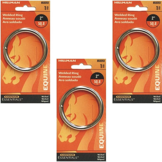 Hillman 2" Welded Ring - Nickel (853253) Light Duty - Dollar Fanatic
