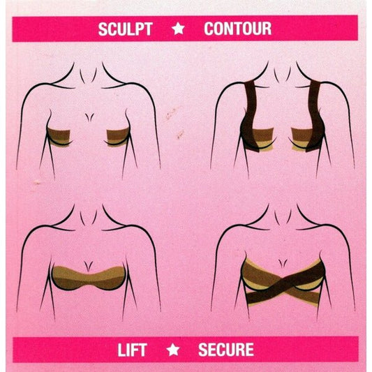 Hollywood Fashion Secrets Body Contour Tape - Deep Skin Tones (3"W x 197"L) Sculpt and Shape - Dollar Fanatic