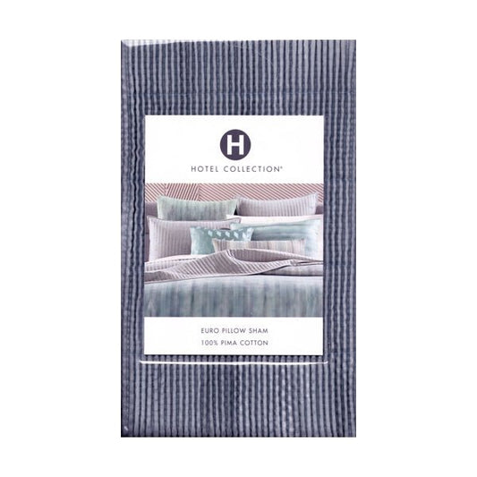 Hotel Collection European Pleated Pillow Sham Case - Stencil/Blue Silver (Fits Pillow Size 26" x 26") - Dollar Fanatic