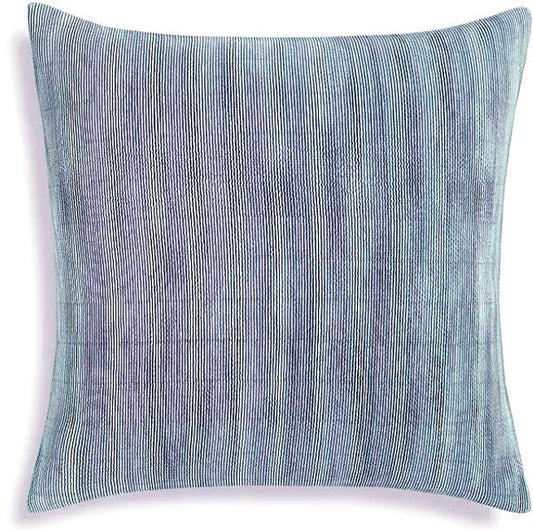 Hotel Collection European Pleated Pillow Sham Case - Stencil/Blue Silver (Fits Pillow Size 26" x 26") - Dollar Fanatic