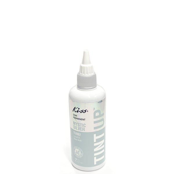 Kiss Tint Up Semi - Permanent Hair Color Treatment - TU002 Mystic Silver, Level 9 Base Ash (Net 5 fl. oz.) No Ammonia, Peroxide, or Sulfates - Dollar Fanatic