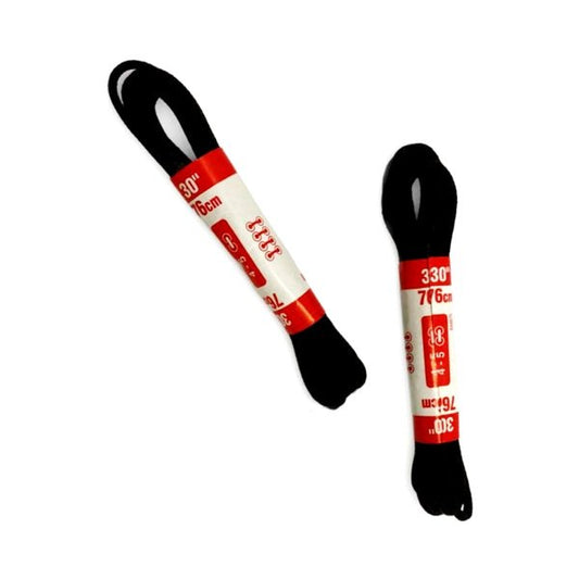 Kiwi Select Dress Waxed Round Shoelaces - 30"/2 Pairs (Black) Two Pair Dress Laces - 2 for $5
