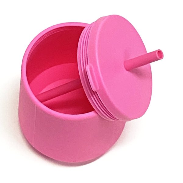 Lucky Star Silicone Tumbler Cup with Straw - Pink (Holds 11 fl. oz.) Food - Safe - Dollar Fanatic