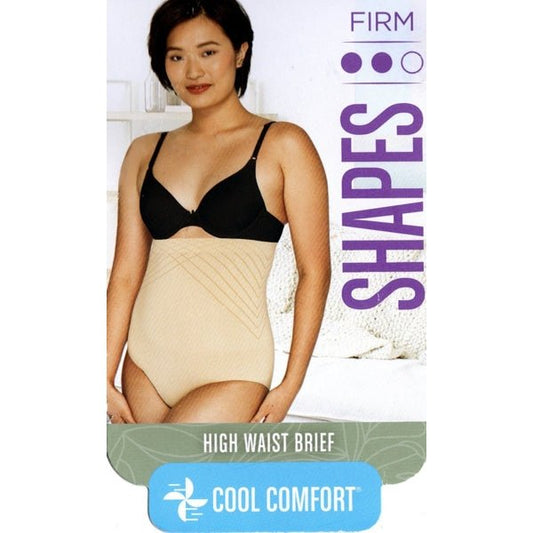 Maidenform Firm High Waist Brief Shapewear - Beige (Size Small) Targeted Tummy Support - Dollar Fanatic