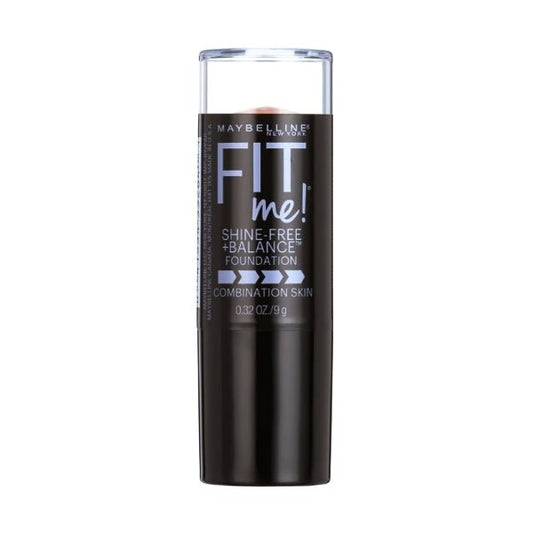 Maybelline Fit Me Shine - Free Plus Balance Foundation Makeup Stick with Anti - Shine Powder Core - Combination Skin (Select Color) - Dollar Fanatic