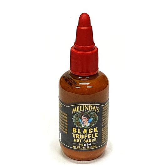 Melindas Black Truffle Hot Sauce - Mild to Medium Heat (Net 2 fl. oz.) Blend of Black Truffles, Cayenne Peppers, and Columbian Honey - Dollar Fanatic