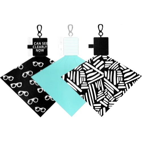 Microfiber Cleaning Cloth with Handy Pouch Keychain (Styles Vary) Includes Attached Empty Spray Bottle - DollarFanatic.com