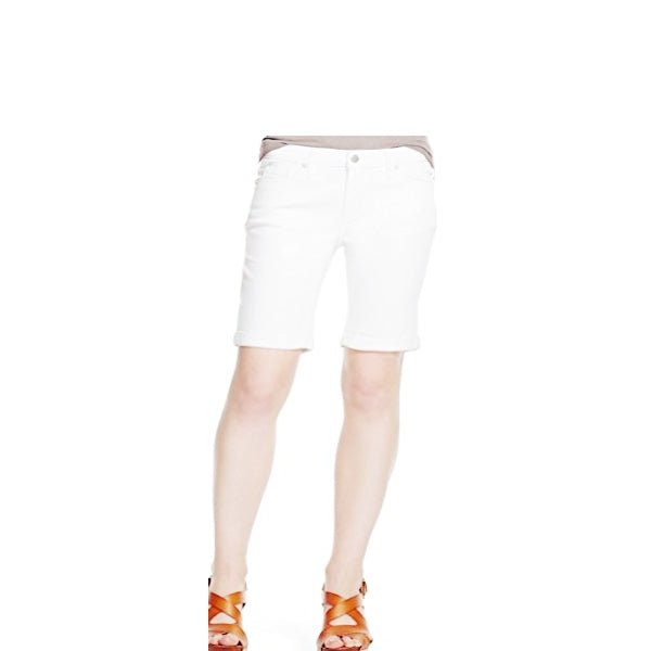 Mossimo White Stretch Denim Jean Shorts Size 18 (Bermuda Mid - Rise) - Dollar Fanatic