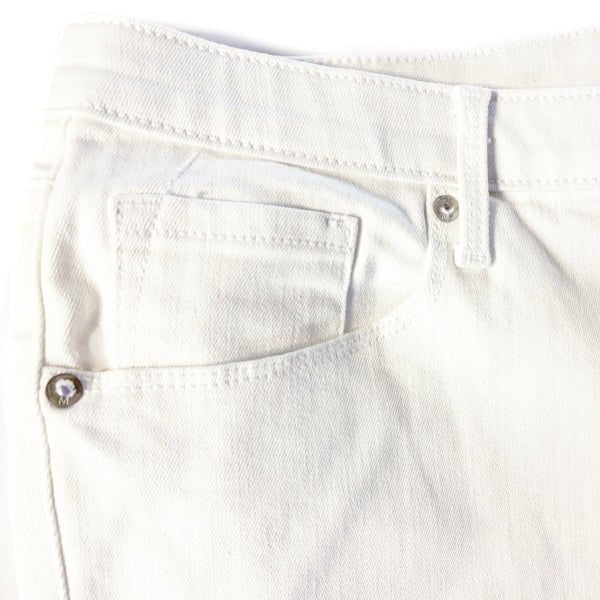 Mossimo White Stretch Denim Jean Shorts Size 18 (Bermuda Mid - Rise) - Dollar Fanatic