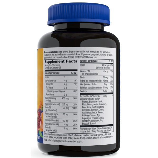 Nature's Way Alive Men's Zero Sugar Multivitamin Gummies - Peach (50 Gummies) - Dollar Fanatic