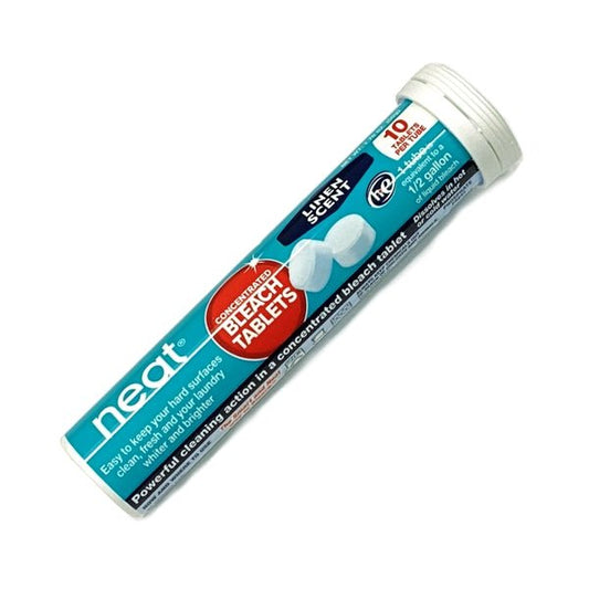 Neat Concentrated Bleach Tablets - Linen Scent (10 Tablets) Powerful Cleaning Action - Dollar Fanatic