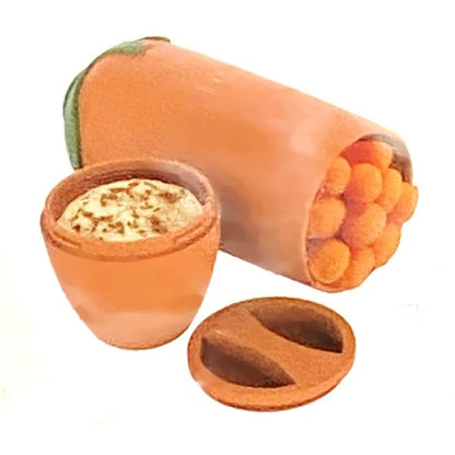 Newclassic All - in - One Snack Storage Container - Orange Carrot (7" x 2.5") Food Safe, Perfect for Snack and Dip On - the - Go - Dollar Fanatic